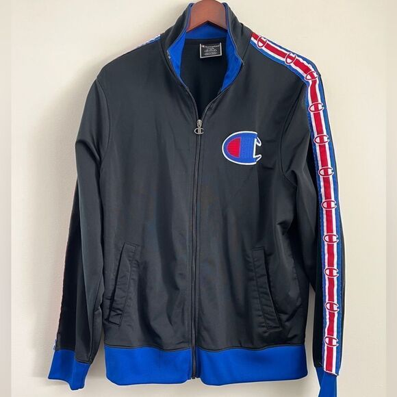 Champion C Logo Retro Track Zip Up Jacket | Size Large - Picture 2 of 10
